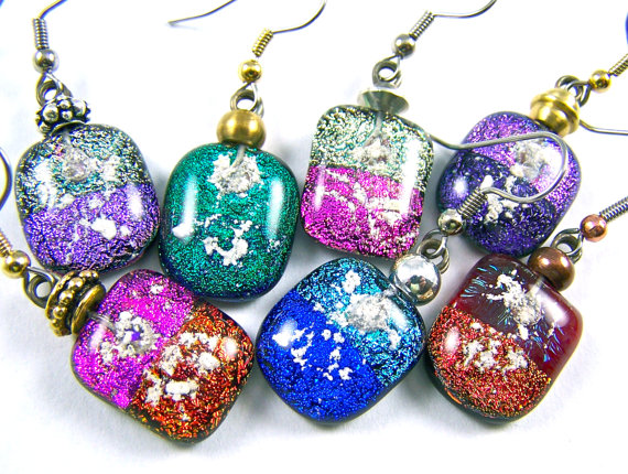 Beaded Cremation Memorial Earrings and Pendants in Custom Colors  add ashes